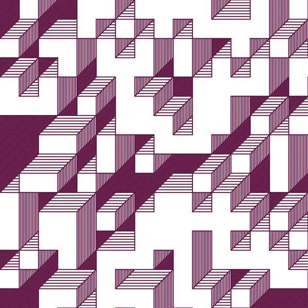 Edward Zajec 'in 1971' deki Il Cubo 'sunun uygulanması. Esasen 8 taştan oluşan bir Truchet fayans seti ve yerleştirme sanatı illüstrasyonu için kurallar