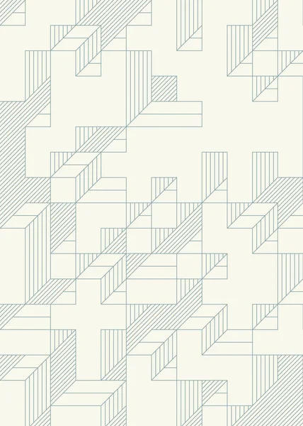 Edward Zajec 'in 1971' deki Il Cubo 'sunun uygulanması. Esasen 8 taştan oluşan bir Truchet fayans seti ve yerleştirme sanatı illüstrasyonu için kurallar