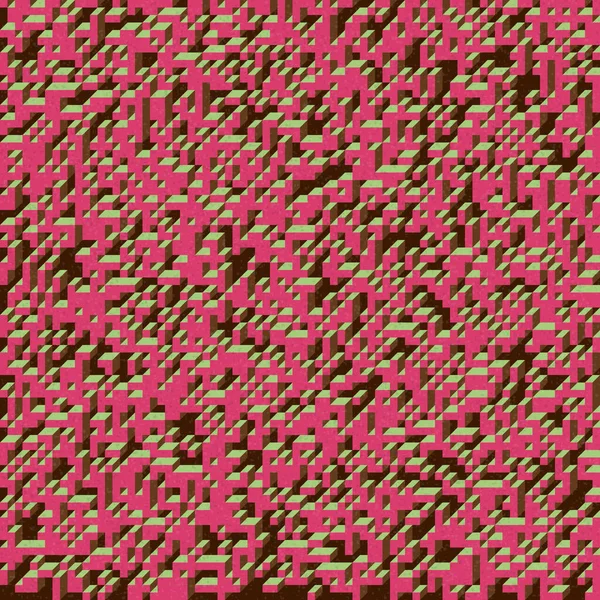 Edward Zajec 'in 1971' deki Il Cubo 'sunun uygulanması. Esasen 8 taştan oluşan bir Truchet fayans seti ve yerleştirme sanatı illüstrasyonu için kurallar