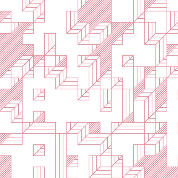 Edward Zajec 'in 1971' deki Il Cubo 'sunun uygulanması. Esasen 8 taştan oluşan bir Truchet fayans seti ve yerleştirme sanatı illüstrasyonu için kurallar