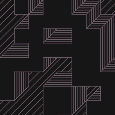 Edward Zajec 'in 1971' deki Il Cubo 'sunun uygulanması. Esasen 8 taştan oluşan bir Truchet fayans seti ve yerleştirme sanatı illüstrasyonu için kurallar