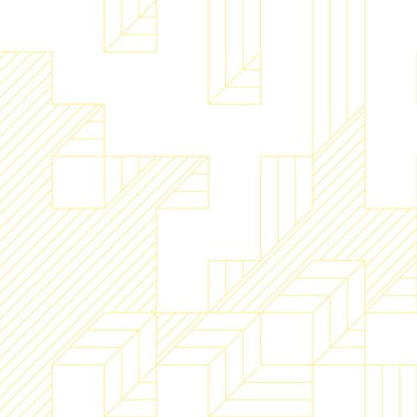 Edward Zajec 'in 1971' deki Il Cubo 'sunun uygulanması. Esasen 8 taştan oluşan bir Truchet fayans seti ve yerleştirme sanatı illüstrasyonu için kurallar