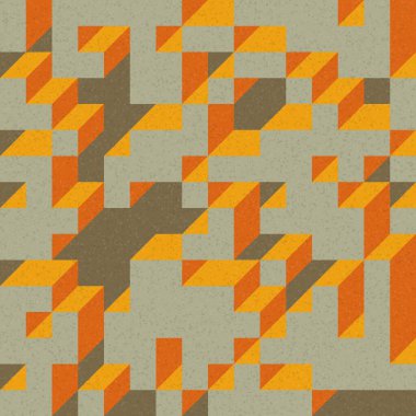 Edward Zajec 'in 1971' deki Il Cubo 'sunun uygulanması. Esasen 8 taştan oluşan bir Truchet fayans seti ve yerleştirme sanatı illüstrasyonu için kurallar