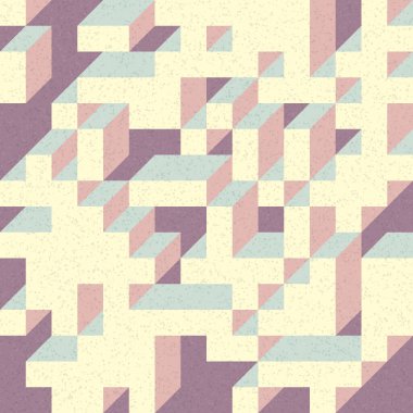 Edward Zajec 'in 1971' deki Il Cubo 'sunun uygulanması. Esasen 8 taştan oluşan bir Truchet fayans seti ve yerleştirme sanatı illüstrasyonu için kurallar