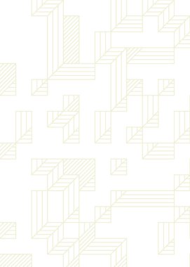 Edward Zajec 'in 1971' deki Il Cubo 'sunun uygulanması. Esasen 8 taştan oluşan bir Truchet fayans seti ve yerleştirme sanatı illüstrasyonu için kurallar