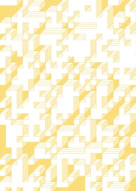 Edward Zajec 'in 1971' deki Il Cubo 'sunun uygulanması. Esasen 8 taştan oluşan bir Truchet fayans seti ve yerleştirme sanatı illüstrasyonu için kurallar