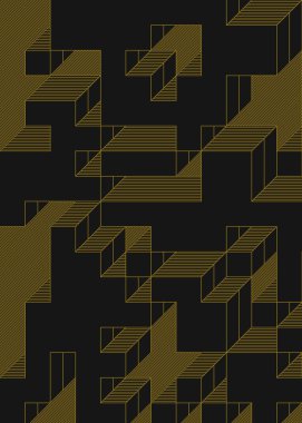 Edward Zajec 'in 1971' deki Il Cubo 'sunun uygulanması. Esasen 8 taştan oluşan bir Truchet fayans seti ve yerleştirme sanatı illüstrasyonu için kurallar