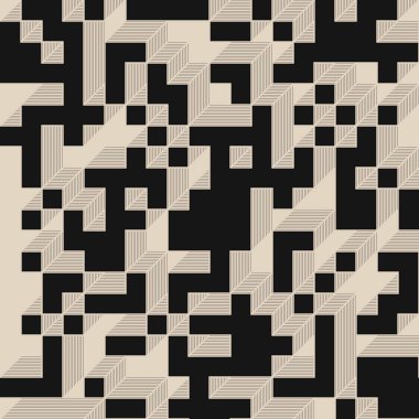 Edward Zajec 'in 1971' deki Il Cubo 'sunun uygulanması. Esasen 8 taştan oluşan bir Truchet fayans seti ve yerleştirme sanatı illüstrasyonu için kurallar