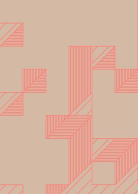 Edward Zajec 'in 1971' deki Il Cubo 'sunun uygulanması. Esasen 8 taştan oluşan bir Truchet fayans seti ve yerleştirme sanatı illüstrasyonu için kurallar