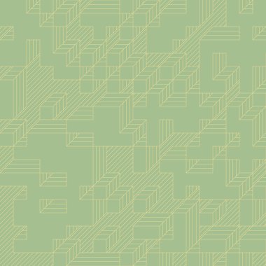 Edward Zajec 'in 1971' deki Il Cubo 'sunun uygulanması. Esasen 8 taştan oluşan bir Truchet fayans seti ve yerleştirme sanatı illüstrasyonu için kurallar