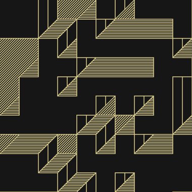 Edward Zajec 'in 1971' deki Il Cubo 'sunun uygulanması. Esasen 8 taştan oluşan bir Truchet fayans seti ve yerleştirme sanatı illüstrasyonu için kurallar