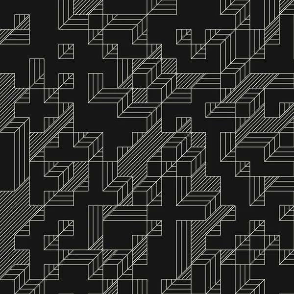 Edward Zajec 'in 1971' deki Il Cubo 'sunun uygulanması. Esasen 8 taştan oluşan bir Truchet fayans seti ve yerleştirme sanatı illüstrasyonu için kurallar