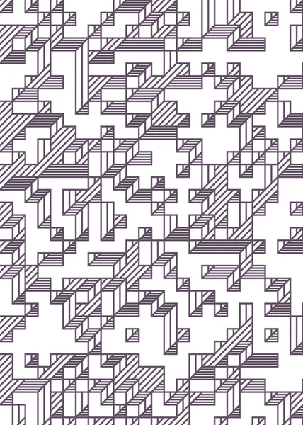 Implementação Cubo Edward Zajec Partir 1971 Essencialmente Conjunto Azulejos Truchet — Vetor de Stock