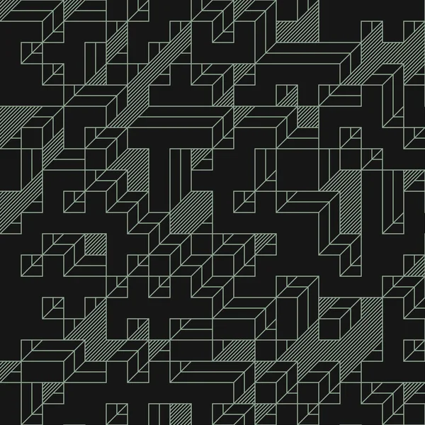 Edward Zajec 'in 1971' deki Il Cubo 'sunun uygulanması. Esasen 8 taştan oluşan bir Truchet fayans seti ve yerleştirme sanatı illüstrasyonu için kurallar