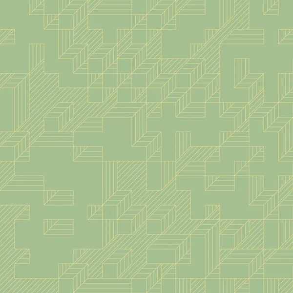 Edward Zajec 'in 1971' deki Il Cubo 'sunun uygulanması. Esasen 8 taştan oluşan bir Truchet fayans seti ve yerleştirme sanatı illüstrasyonu için kurallar