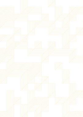 Edward Zajec 'in 1971' deki Il Cubo 'sunun uygulanması. Esasen 8 taştan oluşan bir Truchet fayans seti ve yerleştirme sanatı illüstrasyonu için kurallar