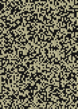 Edward Zajec 'in 1971' deki Il Cubo 'sunun uygulanması. Esasen 8 taştan oluşan bir Truchet fayans seti ve yerleştirme sanatı illüstrasyonu için kurallar