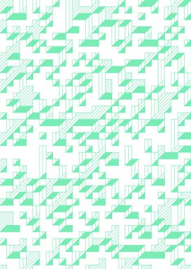 Edward Zajec 'in 1971' deki Il Cubo 'sunun uygulanması. Esasen 8 taştan oluşan bir Truchet fayans seti ve yerleştirme sanatı illüstrasyonu için kurallar