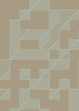 Edward Zajec 'in 1971' deki Il Cubo 'sunun uygulanması. Esasen 8 taştan oluşan bir Truchet fayans seti ve yerleştirme sanatı illüstrasyonu için kurallar