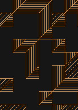 Edward Zajec 'in 1971' deki Il Cubo 'sunun uygulanması. Esasen 8 taştan oluşan bir Truchet fayans seti ve yerleştirme sanatı illüstrasyonu için kurallar