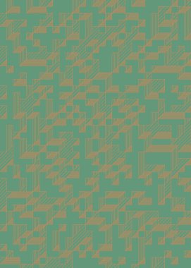 Edward Zajec 'in 1971' deki Il Cubo 'sunun uygulanması. Esasen 8 taştan oluşan bir Truchet fayans seti ve yerleştirme sanatı illüstrasyonu için kurallar