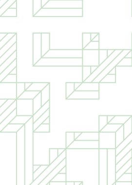 Edward Zajec 'in 1971' deki Il Cubo 'sunun uygulanması. Esasen 8 taştan oluşan bir Truchet fayans seti ve yerleştirme sanatı illüstrasyonu için kurallar