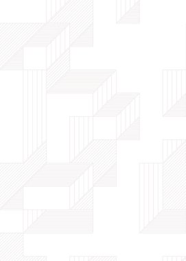 Edward Zajec 'in 1971' deki Il Cubo 'sunun uygulanması. Esasen 8 taştan oluşan bir Truchet fayans seti ve yerleştirme sanatı illüstrasyonu için kurallar