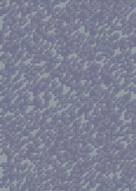 Edward Zajec 'in 1971' deki Il Cubo 'sunun uygulanması. Esasen 8 taştan oluşan bir Truchet fayans seti ve yerleştirme sanatı illüstrasyonu için kurallar