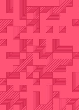 Edward Zajec 'in 1971' deki Il Cubo 'sunun uygulanması. Esasen 8 taştan oluşan bir Truchet fayans seti ve yerleştirme sanatı illüstrasyonu için kurallar