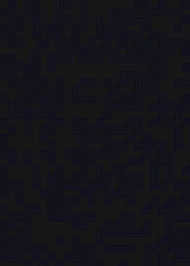 Edward Zajec 'in 1971' deki Il Cubo 'sunun uygulanması. Esasen 8 taştan oluşan bir Truchet fayans seti ve yerleştirme sanatı illüstrasyonu için kurallar