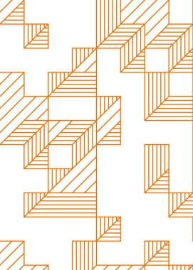 Edward Zajec 'in 1971' deki Il Cubo 'sunun uygulanması. Esasen 8 taştan oluşan bir Truchet fayans seti ve yerleştirme sanatı illüstrasyonu için kurallar