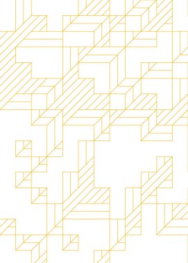 Edward Zajec 'in 1971' deki Il Cubo 'sunun uygulanması. Esasen 8 taştan oluşan bir Truchet fayans seti ve yerleştirme sanatı illüstrasyonu için kurallar