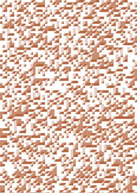 Edward Zajec 'in 1971' deki Il Cubo 'sunun uygulanması. Esasen 8 taştan oluşan bir Truchet fayans seti ve yerleştirme sanatı illüstrasyonu için kurallar