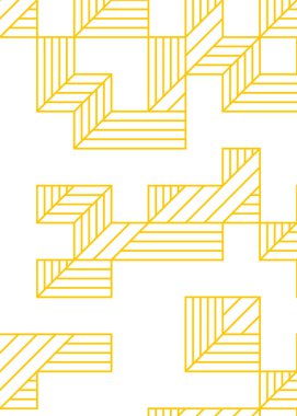 Edward Zajec 'in 1971' deki Il Cubo 'sunun uygulanması. Esasen 8 taştan oluşan bir Truchet fayans seti ve yerleştirme sanatı illüstrasyonu için kurallar