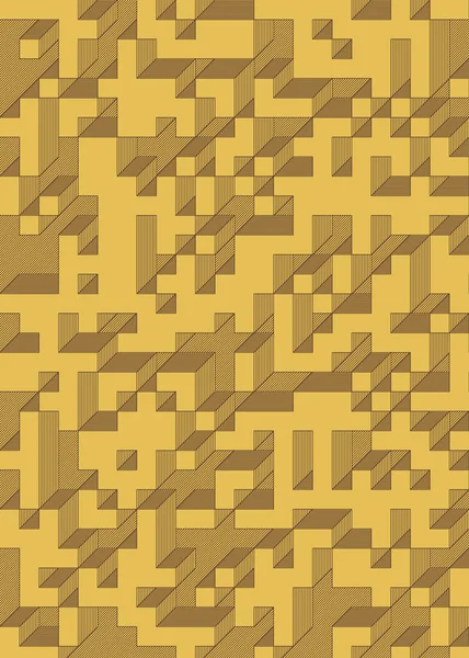 Edward Zajec 'in 1971' deki Il Cubo 'sunun uygulanması. Esasen 8 taştan oluşan bir Truchet fayans seti ve yerleştirme sanatı illüstrasyonu için kurallar