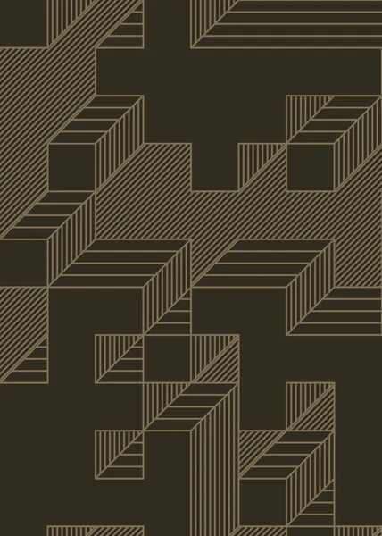 Edward Zajec 'in 1971' deki Il Cubo 'sunun uygulanması. Esasen 8 taştan oluşan bir Truchet fayans seti ve yerleştirme sanatı illüstrasyonu için kurallar