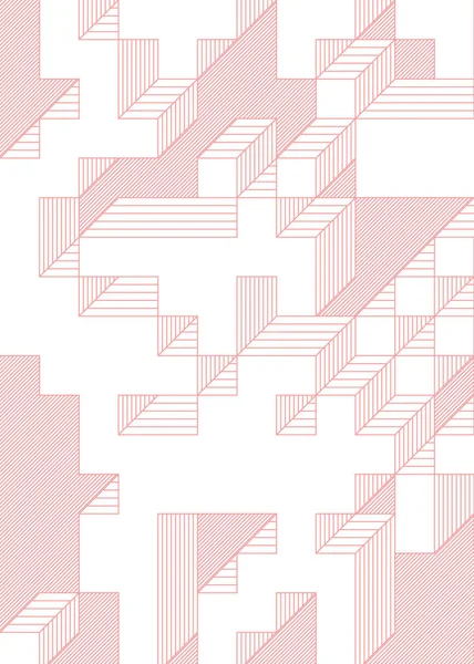 Edward Zajec 'in 1971' deki Il Cubo 'sunun uygulanması. Esasen 8 taştan oluşan bir Truchet fayans seti ve yerleştirme sanatı illüstrasyonu için kurallar