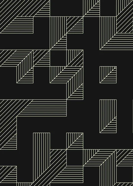 Edward Zajec 'in 1971' deki Il Cubo 'sunun uygulanması. Esasen 8 taştan oluşan bir Truchet fayans seti ve yerleştirme sanatı illüstrasyonu için kurallar