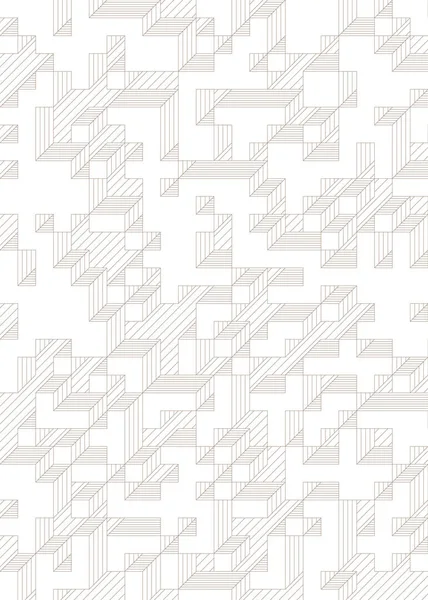 Edward Zajec 'in 1971' deki Il Cubo 'sunun uygulanması. Esasen 8 taştan oluşan bir Truchet fayans seti ve yerleştirme sanatı illüstrasyonu için kurallar