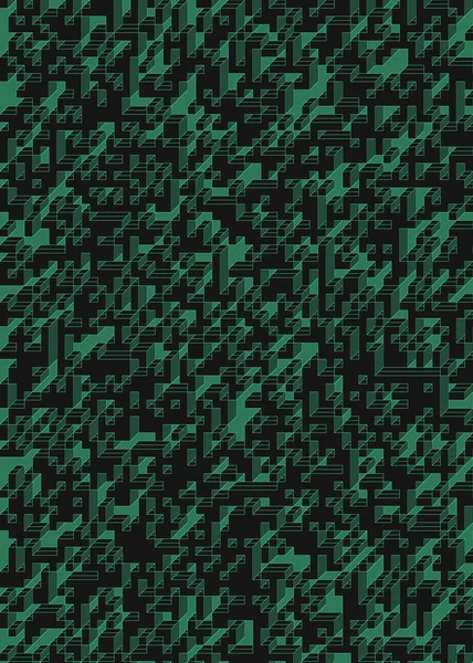 Edward Zajec 'in 1971' deki Il Cubo 'sunun uygulanması. Esasen 8 taştan oluşan bir Truchet fayans seti ve yerleştirme sanatı illüstrasyonu için kurallar