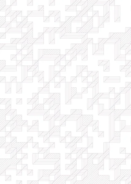 Edward Zajec 'in 1971' deki Il Cubo 'sunun uygulanması. Esasen 8 taştan oluşan bir Truchet fayans seti ve yerleştirme sanatı illüstrasyonu için kurallar