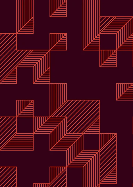 Edward Zajec 'in 1971' deki Il Cubo 'sunun uygulanması. Esasen 8 taştan oluşan bir Truchet fayans seti ve yerleştirme sanatı illüstrasyonu için kurallar