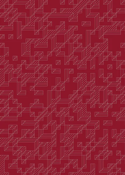 Edward Zajec 'in 1971' deki Il Cubo 'sunun uygulanması. Esasen 8 taştan oluşan bir Truchet fayans seti ve yerleştirme sanatı illüstrasyonu için kurallar