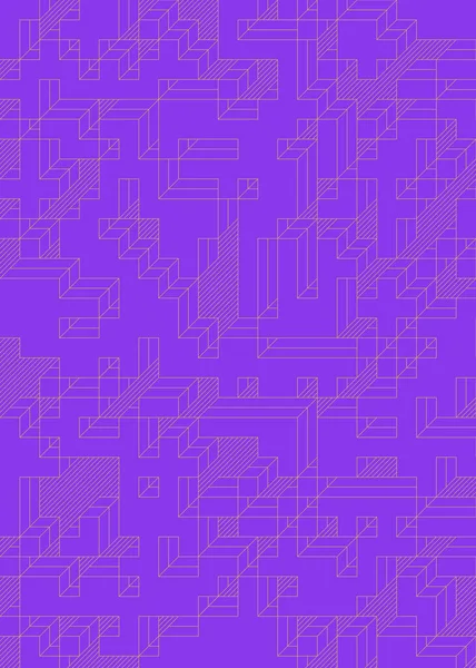 Edward Zajec 'in 1971' deki Il Cubo 'sunun uygulanması. Esasen 8 taştan oluşan bir Truchet fayans seti ve yerleştirme sanatı illüstrasyonu için kurallar