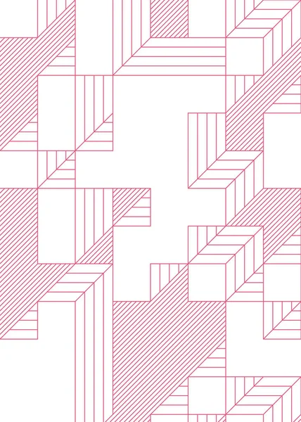 Edward Zajec 'in 1971' deki Il Cubo 'sunun uygulanması. Esasen 8 taştan oluşan bir Truchet fayans seti ve yerleştirme sanatı illüstrasyonu için kurallar