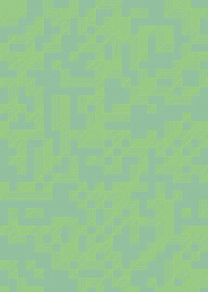 Edward Zajec 'in 1971' deki Il Cubo 'sunun uygulanması. Esasen 8 taştan oluşan bir Truchet fayans seti ve yerleştirme sanatı illüstrasyonu için kurallar