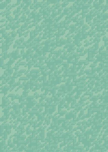 Edward Zajec 'in 1971' deki Il Cubo 'sunun uygulanması. Esasen 8 taştan oluşan bir Truchet fayans seti ve yerleştirme sanatı illüstrasyonu için kurallar