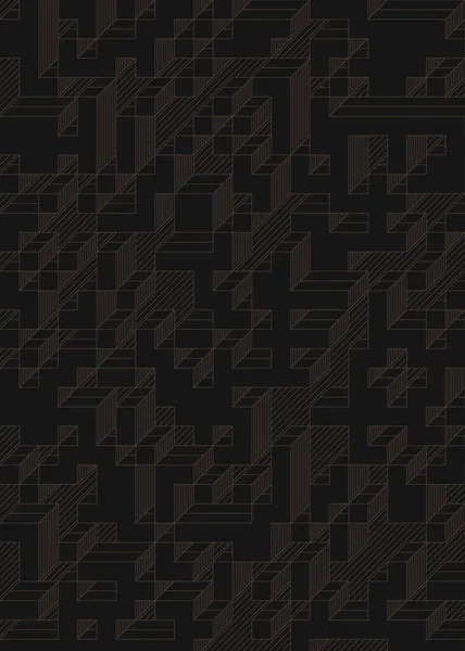 Edward Zajec 'in 1971' deki Il Cubo 'sunun uygulanması. Esasen 8 taştan oluşan bir Truchet fayans seti ve yerleştirme sanatı illüstrasyonu için kurallar