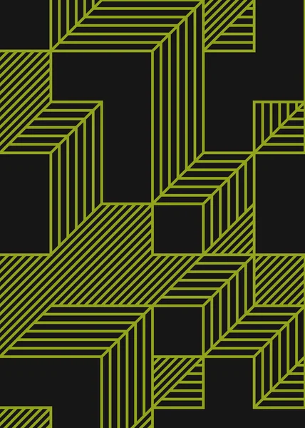 Edward Zajec 'in 1971' deki Il Cubo 'sunun uygulanması. Esasen 8 taştan oluşan bir Truchet fayans seti ve yerleştirme sanatı illüstrasyonu için kurallar