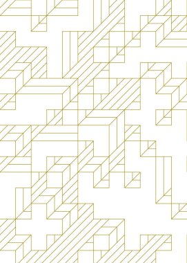 Edward Zajec 'in 1971' deki Il Cubo 'sunun uygulanması. Esasen 8 taştan oluşan bir Truchet fayans seti ve yerleştirme sanatı illüstrasyonu için kurallar